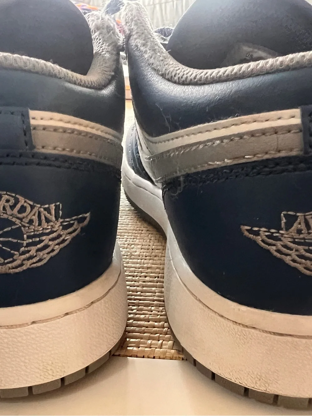 Low Top Sneakers in Navy/White
